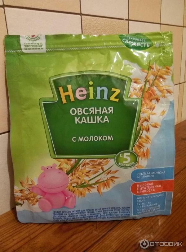 Овсяная кашка Heinz с молоком фото