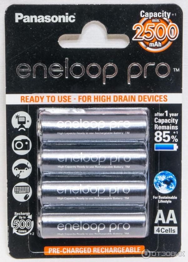 Аккумуляторы Panasonic Eneloop Pro AA 2500 mAh фото