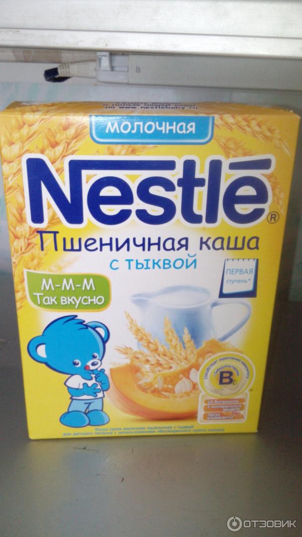 Молочная пшеничная каша с тыквой Nestle Первая ступень фото