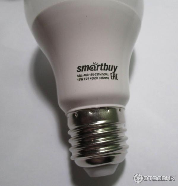 Лампа светодиодная SmartBuy SBL-A60-15-40K-E27