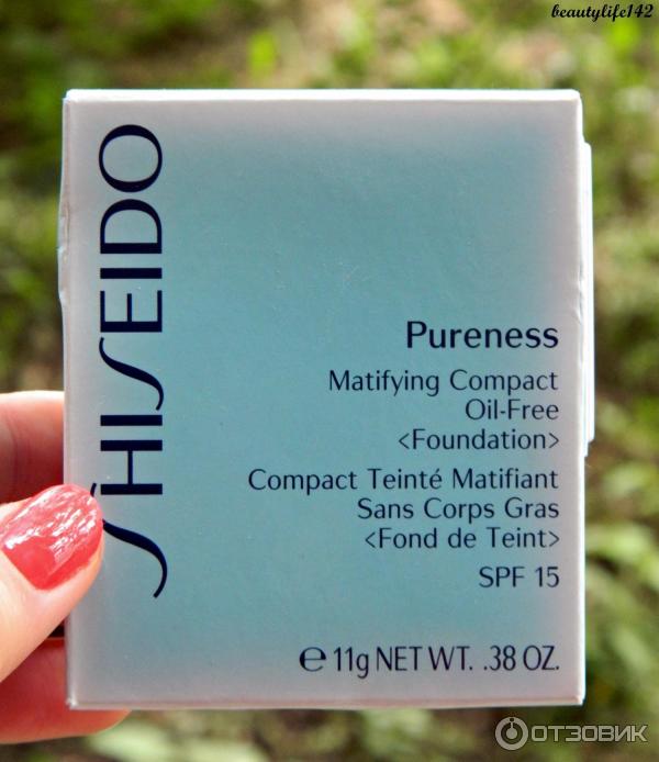 Пудра Shiseido Pureness Matifying Compact Oil-Free Foundation SPF15 фото