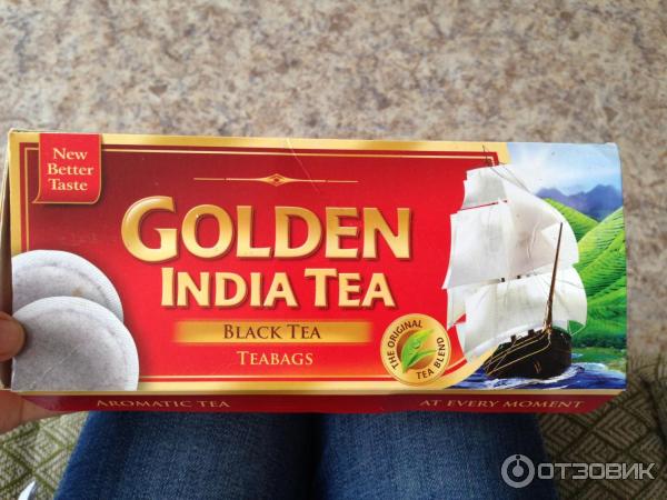 Чай черный байховый Golden India Tea в пакетиках для разовой заварки фото