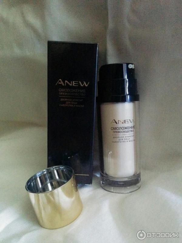 Двойной эликсир для лица Avon Anew Омоложение. Превосходство : сыворотка и масло фото