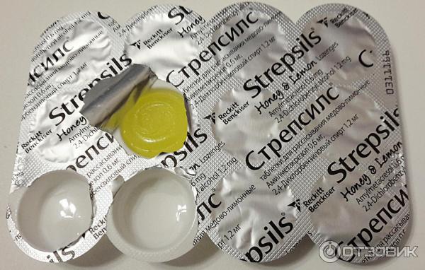 Таблетки для рассасывания Strepsils с медом и лимоном фото